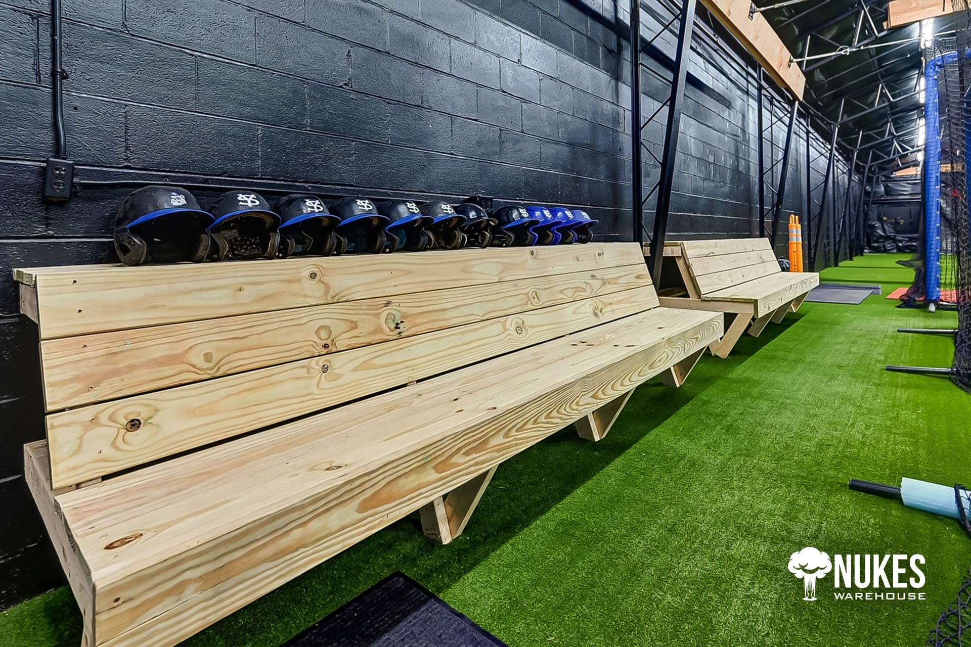 Bench seating with equipment storage